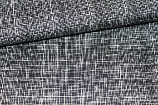 Designer- Baumwollstoff Weave black (10 cm)